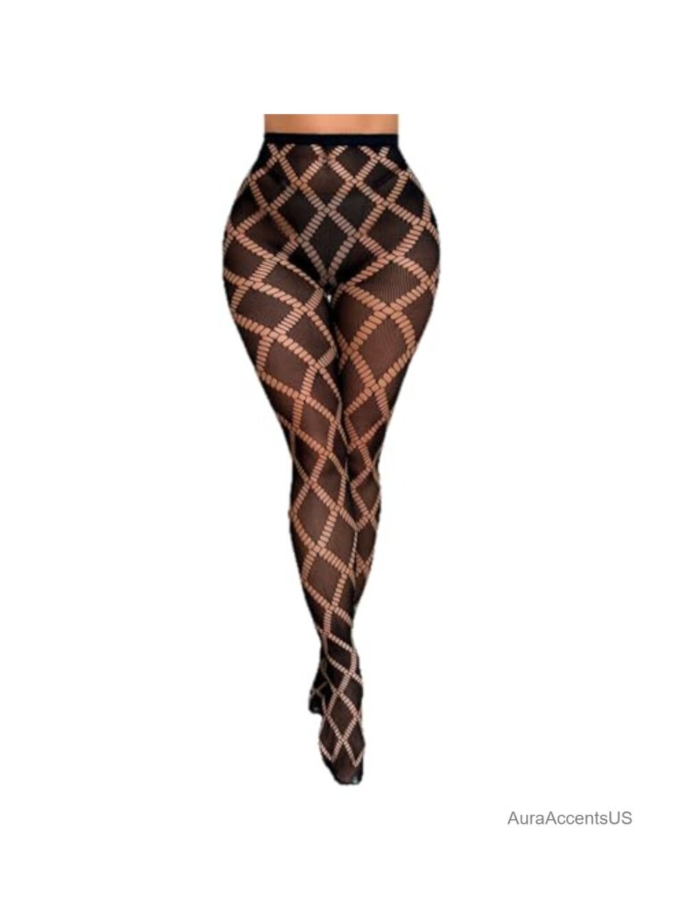 Fishnet Tights High Waisted Spandex Patterned Mesh Goth Alt Rave Outfits